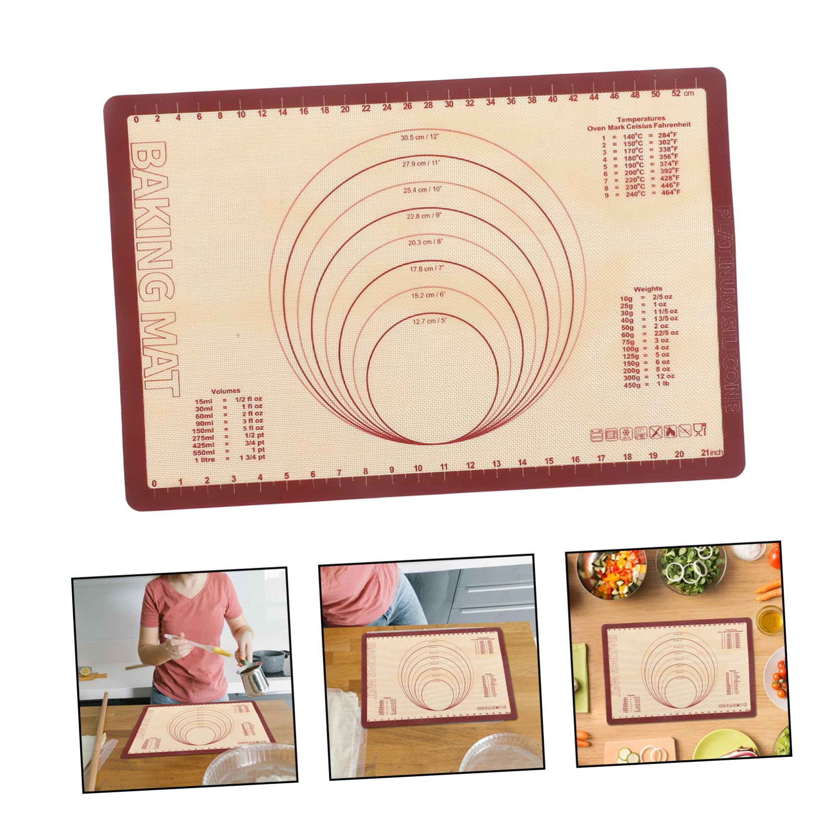Tappetino da Forno Riutilizzabile Antiaderente in Silicone Rettangolare