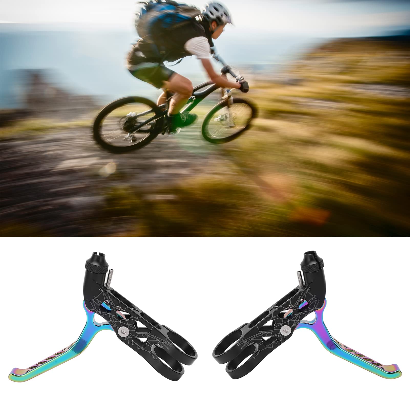 Maniglia del Freno della Bici in Lega di Alluminio Leggera per 3sixty 1 Paio di Leve (COLORFUL)