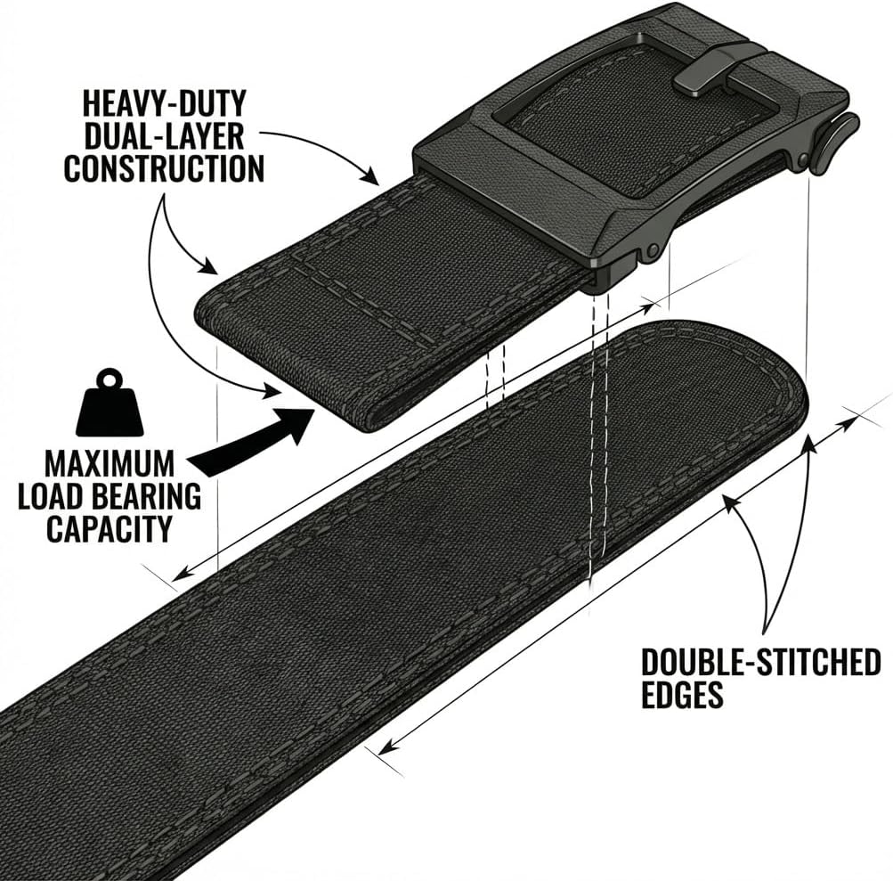 KingMoore Ratchet Tactical Gun Belt | Micro-Adjustable Quick-Release Strap for IWB/OWB Carry | Dual-Layer 1000D Nylon Heavy-Duty Support | Fits Waist Up to 40"
