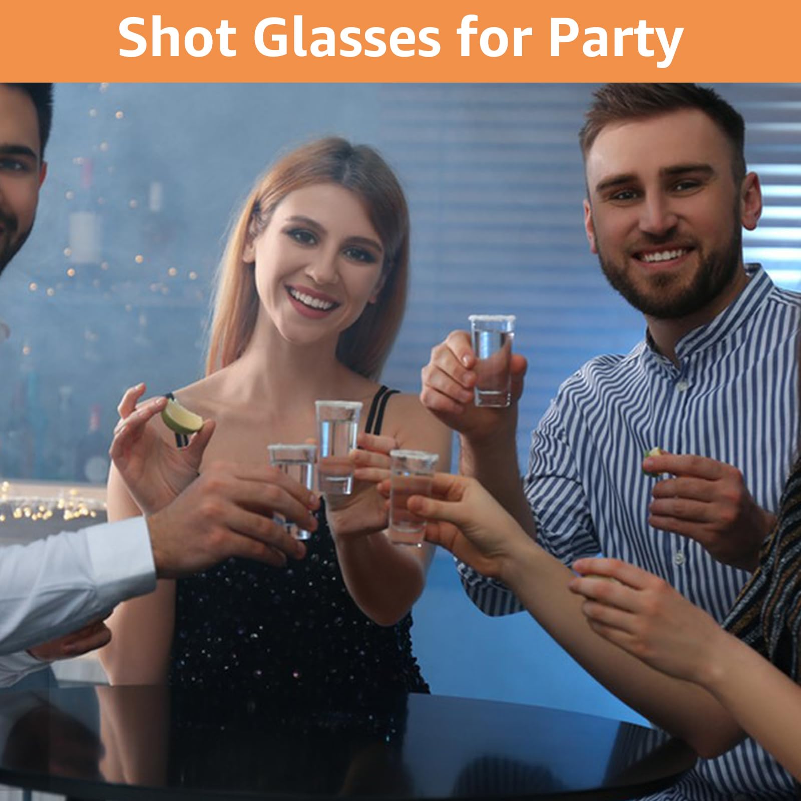 WOPPLXY 36 Pièces Verre a Shot, 47ml/4.7cl Shooter Verre Base Lourde, Verres à Shot Transparents pour Vodka, Whisky, Liqueurs