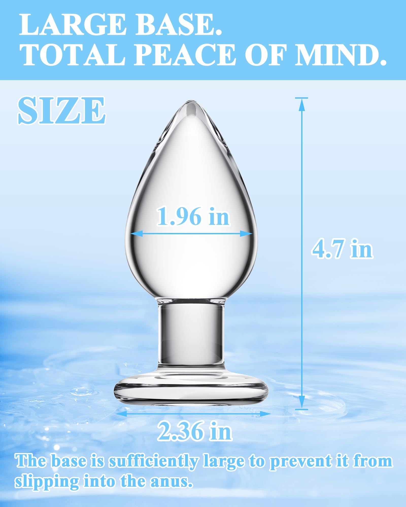 anal plug flashing Xinghaoya Vibrating Glass Anal Plug