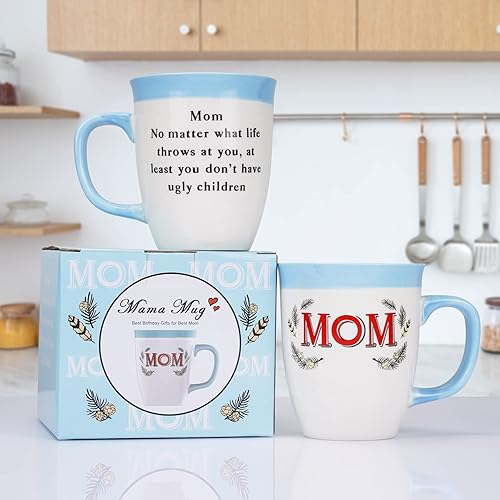 Miniatura 3 de Taza de café de cerámica para mamá, de 16 onzas, divertida y novedosa, taza de café para mujeres, ideal para Navidad, Día de la Madre, cumpleaños,