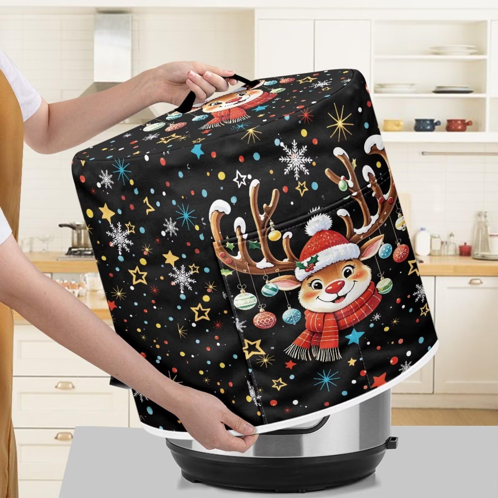 Christmas Deer Kitchen Appliance Cover Casual Rice Cooker Cover