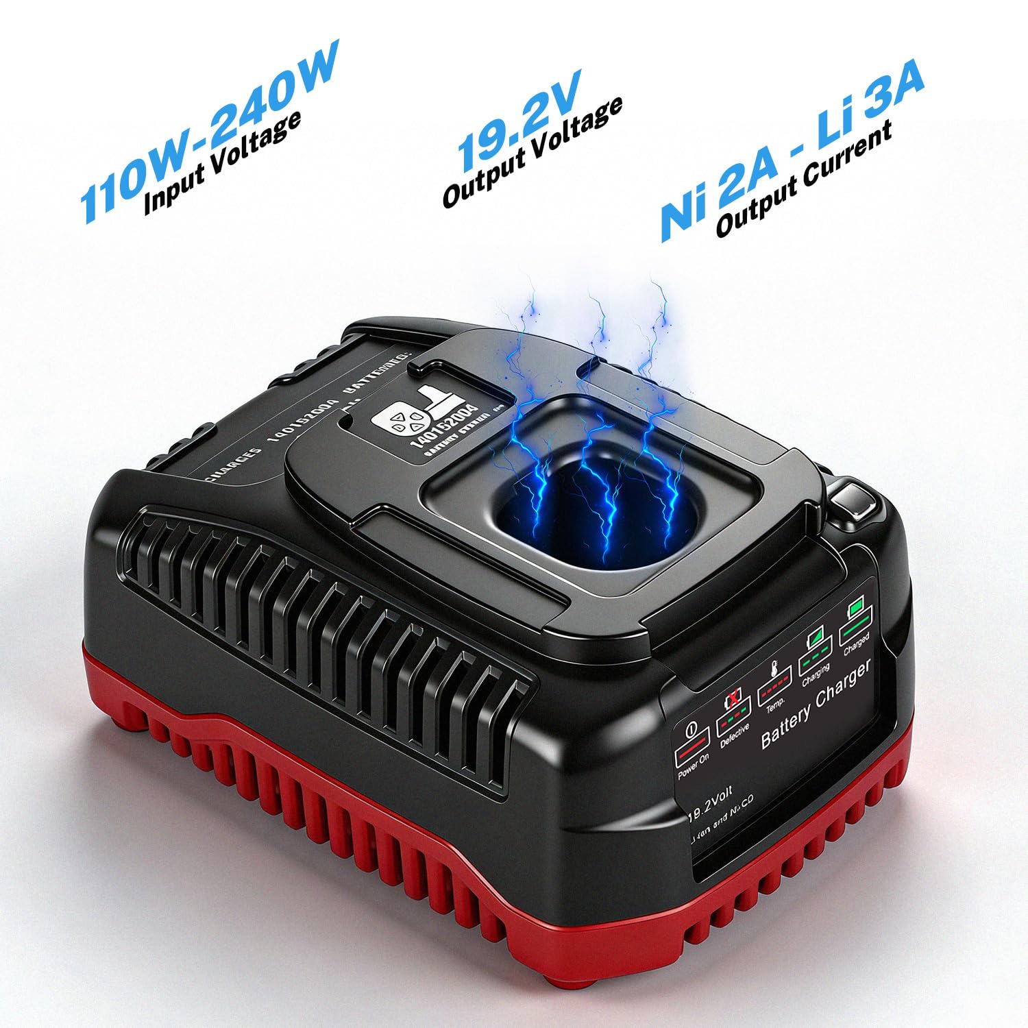 Choerinton Chargeur rapide pour batteries Craftsman 9,6 V à 19,2 V C3, charge rapide compatible avec 11375 11376 130279005 130279003 1323903 PP2011 PP2020 PP2025 PP2030, Ni-Cd et lithium
