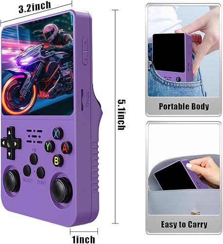 Miniatura 6 de R36S - Consola de juegos portátil retro de 3.5 pulgadas HD incorporada, 15000 juegos, 2025 juegos sin demora, compatible con archivable, buscar,