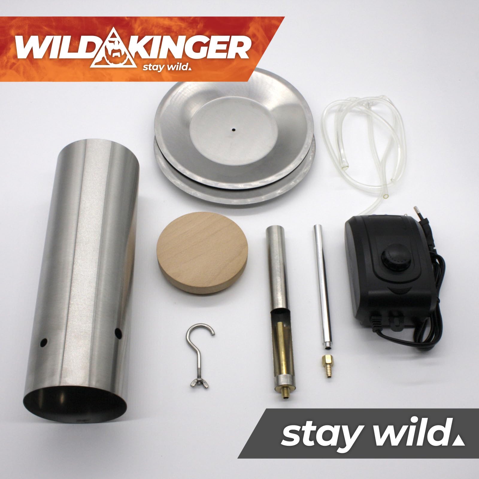 Wildkinger Premium generator dymu ze stali nierdzewnej, 70 cm, pojemność 4,3 l, generator zimnego dymu
