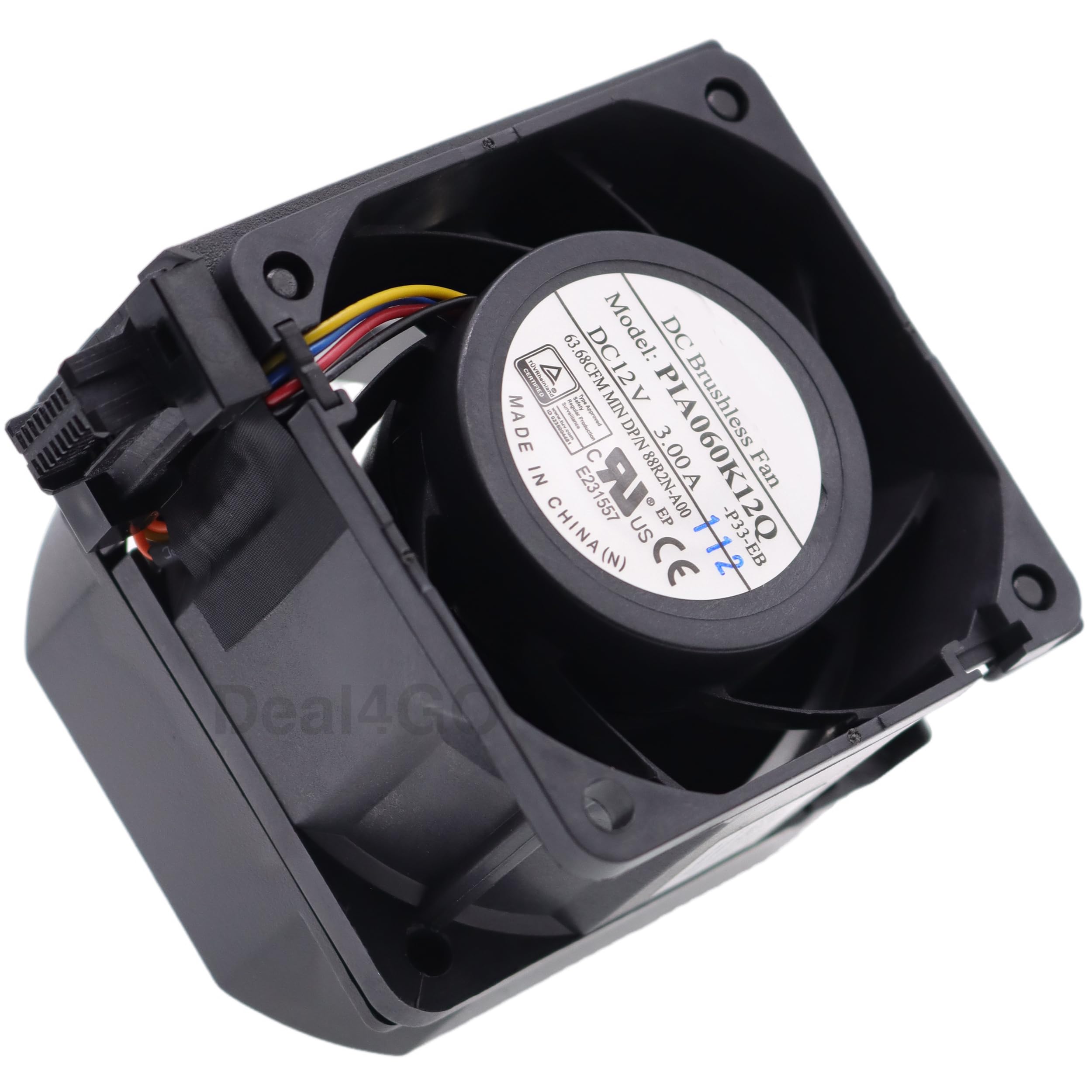 Deal4GO Ventilador de refrigeración de sistema de chasis plateado 2U 38HNJ 88R2N de repuesto para Dell PowerEdge R750, R760, R7525, R7615, R7625, R7960