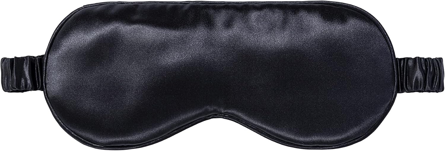 Slip Pure Silk Sleep Mask, Black Pure Mulberry 22 Momme Silk Eye Mask