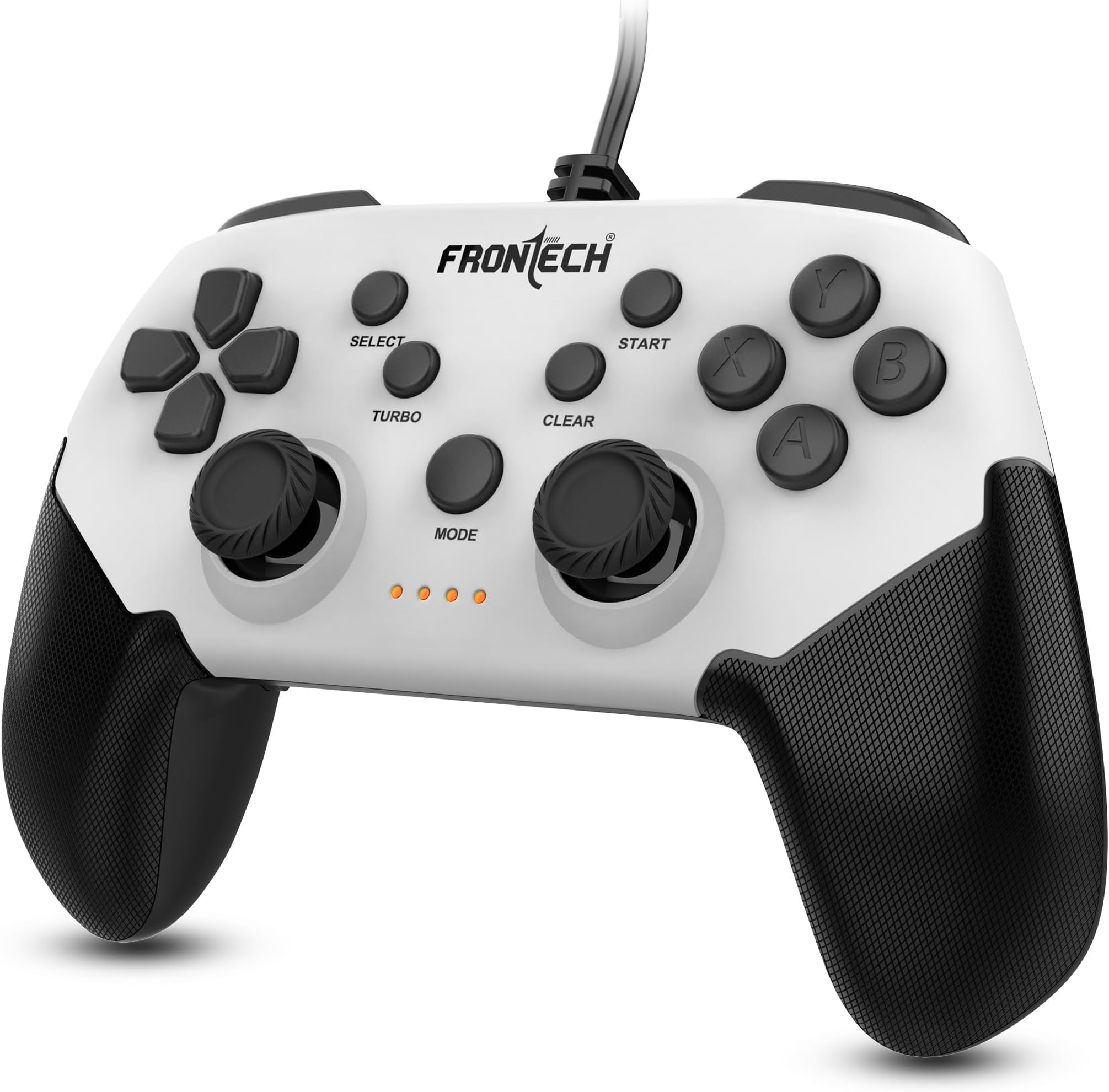 FRONTECH VORTEX Wired Gaming Pad with Dual Vibration Motor, Programmable Macro Buttons, 1.8M USB Cable, for PC Windows/PS3/Android (GP-0012)