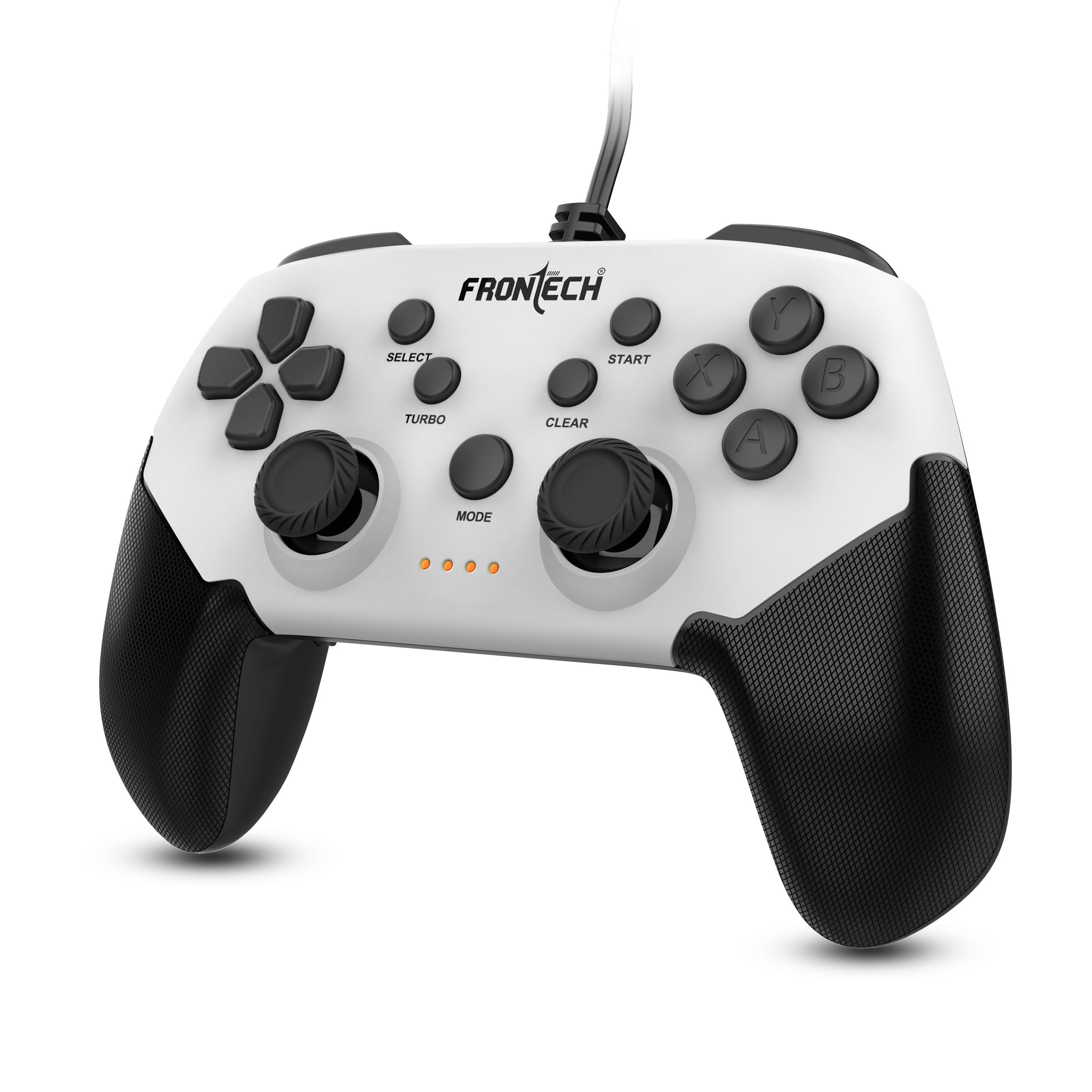 FRONTECH VORTEX Wired Gaming Pad with Dual Vibration Motor, Programmable Macro Buttons, 1.8M USB Cable, for PC Windows/PS3/Android (GP-0012)-image-3
