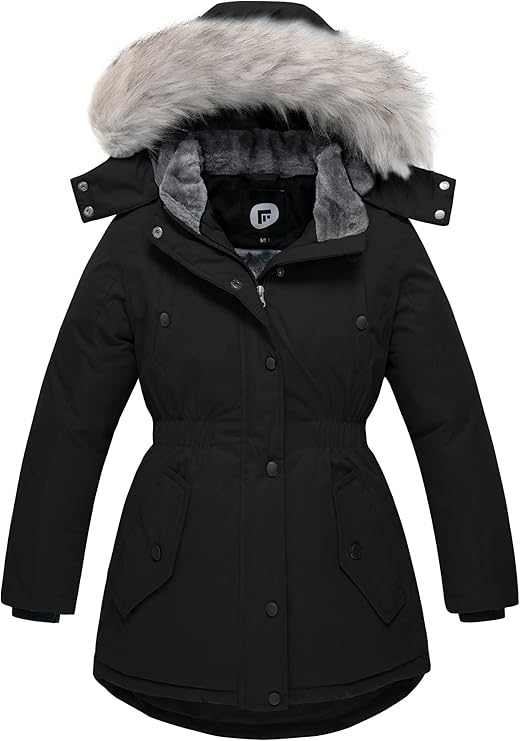 FARVALUE Girls' Long Winter Coat - main view