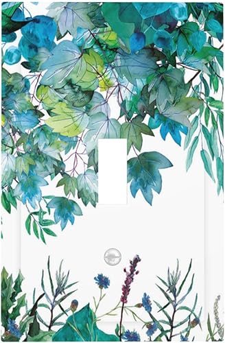 Miniatura 9 de Cubiertas de Interruptor de Luz de 1 Pandilla Bosques Animales Flores Hierba Árboles Placa de Pared Decorativa Interruptor Eléctrico para Decoración
