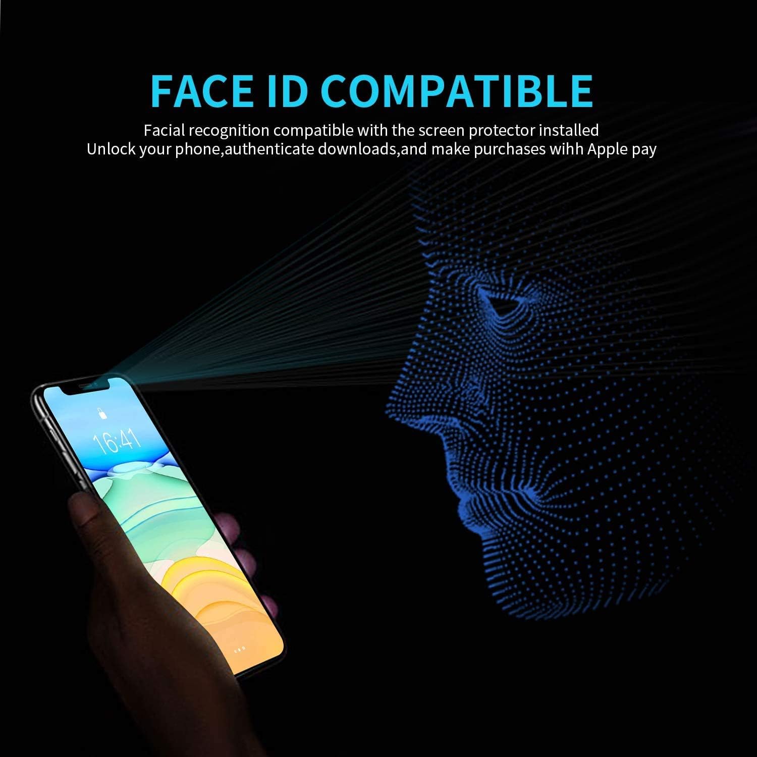 [2 Pack] Benazcap Screen Protector for iPhone 6.5 Inch 2019 Release,Tempered Glass Screen Protector with Installation Frame 9H Clear Natural Touch for Newest iPhone 6.5 Inch