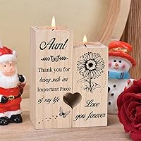 Vista 3 de Portavelas con impresión de doble cara, regalos para tía de sobrinas y sobrinos, regalos del Día de la Madre, Navidad y cumpleaños para tía