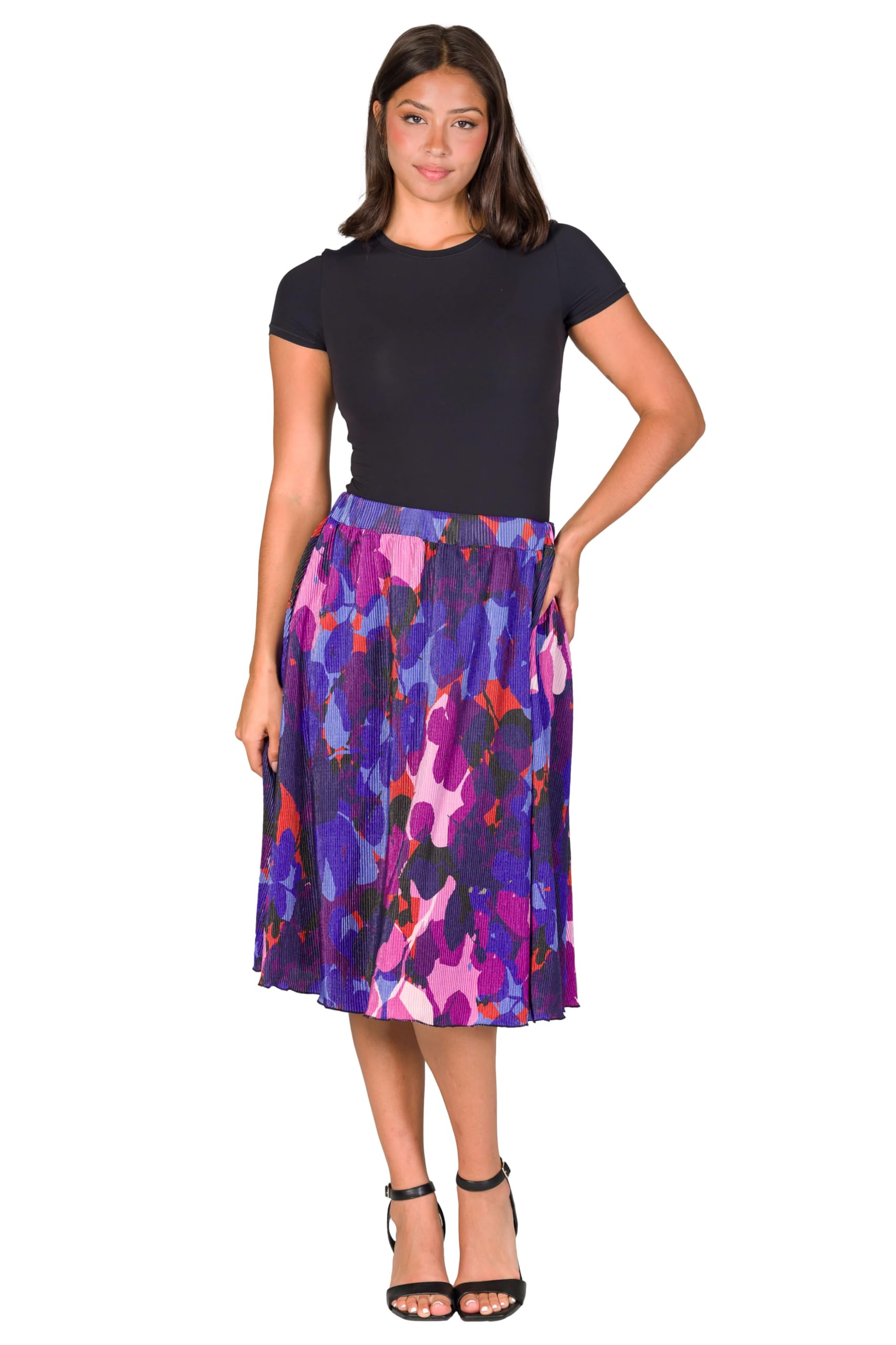 送料無料】24 セブンコンフォート レディース ボトムスカート プラスサイズ ミディ Plusize 24seven Comfort Apparel  Straight Midi Skirt Purple パープ | その他 ２４セブンコンフォート レディース スカート ボトムス Plus Size Maxi Skirt Purple