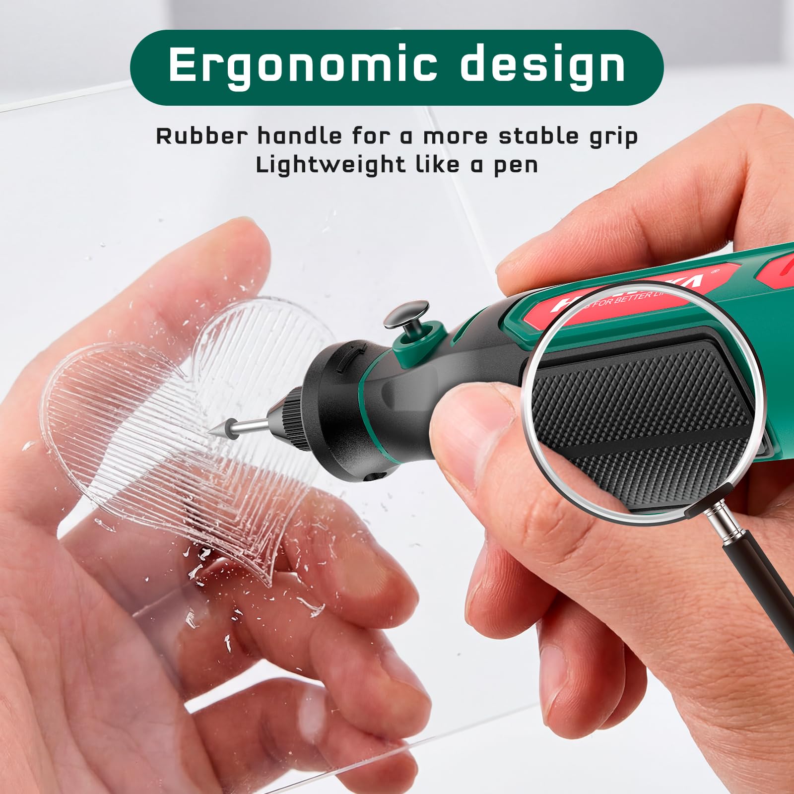 HYCHIKA Rotary Tool Kit - 89 Accessories, Cordless & FREE SHIPPING -5