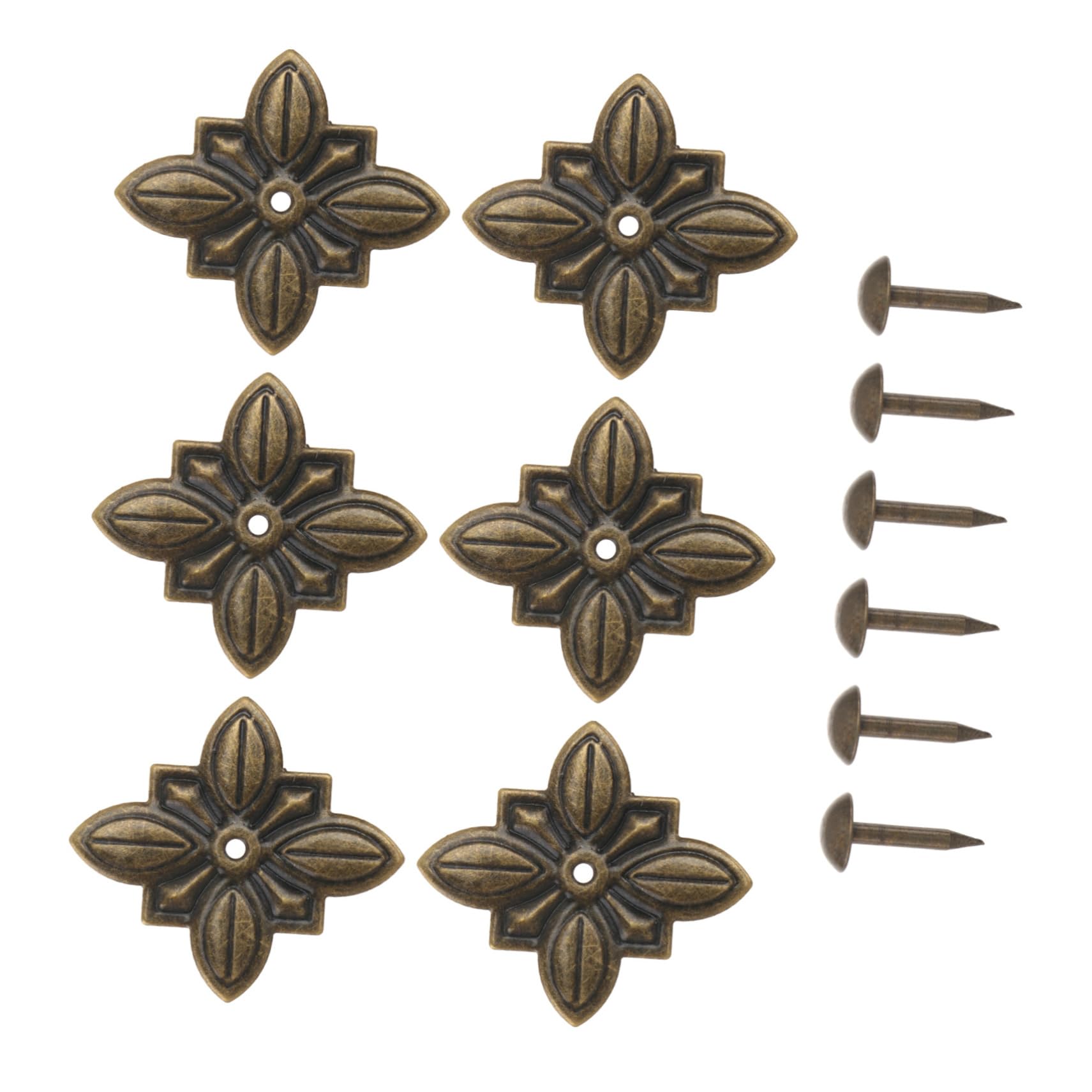 PRETYZOOM 6 Sets Retro Furniture Pins Aesthetic Upholstery Tacks Iron Paster Tacks for Home Decor