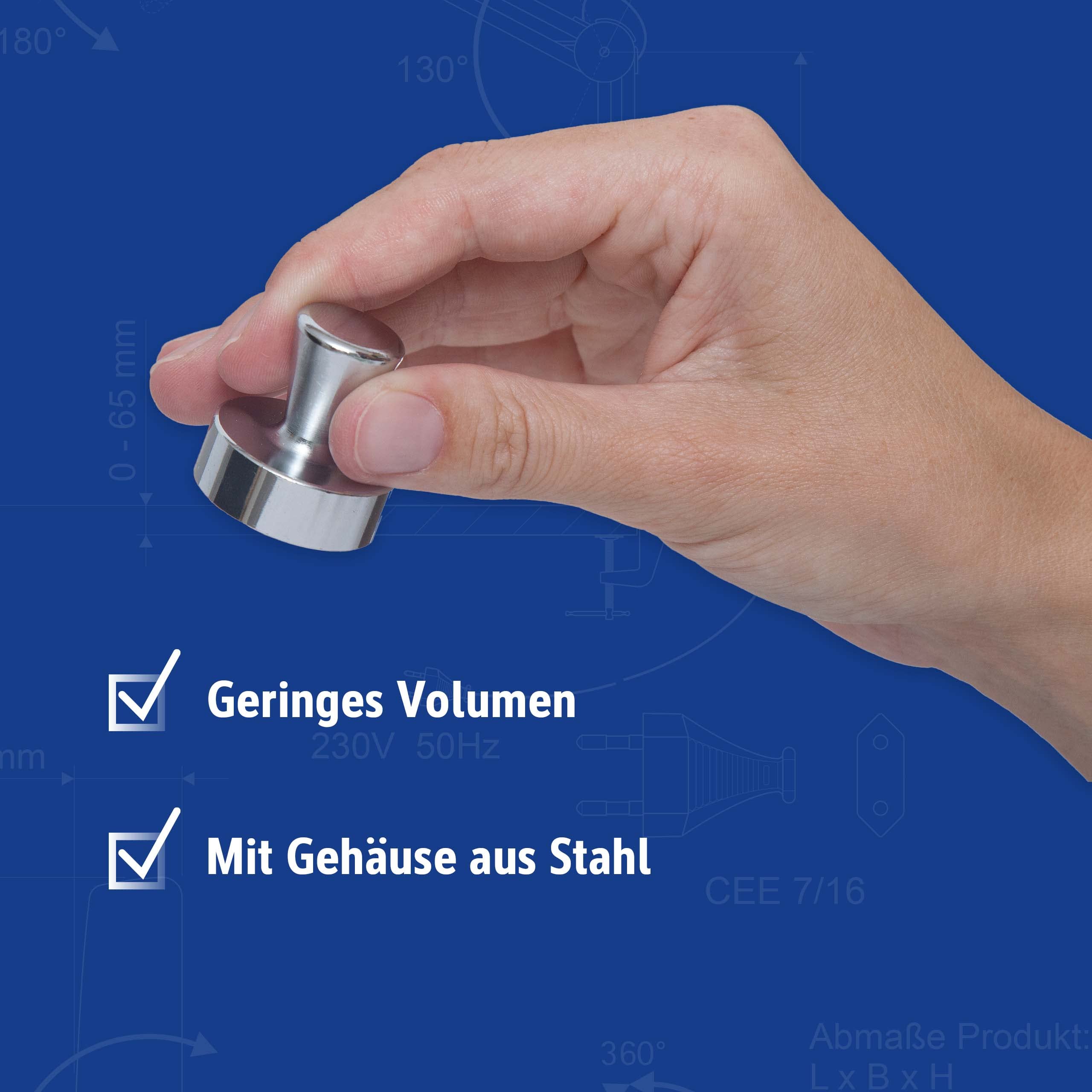 MAUL Neodymium Kubusmagneet Magneet Met Hoge Hechtkracht Voor Veelzijdig Gebruik Sterk Elegant En Modern Design 20 X Mm Lichtzilver 636046103