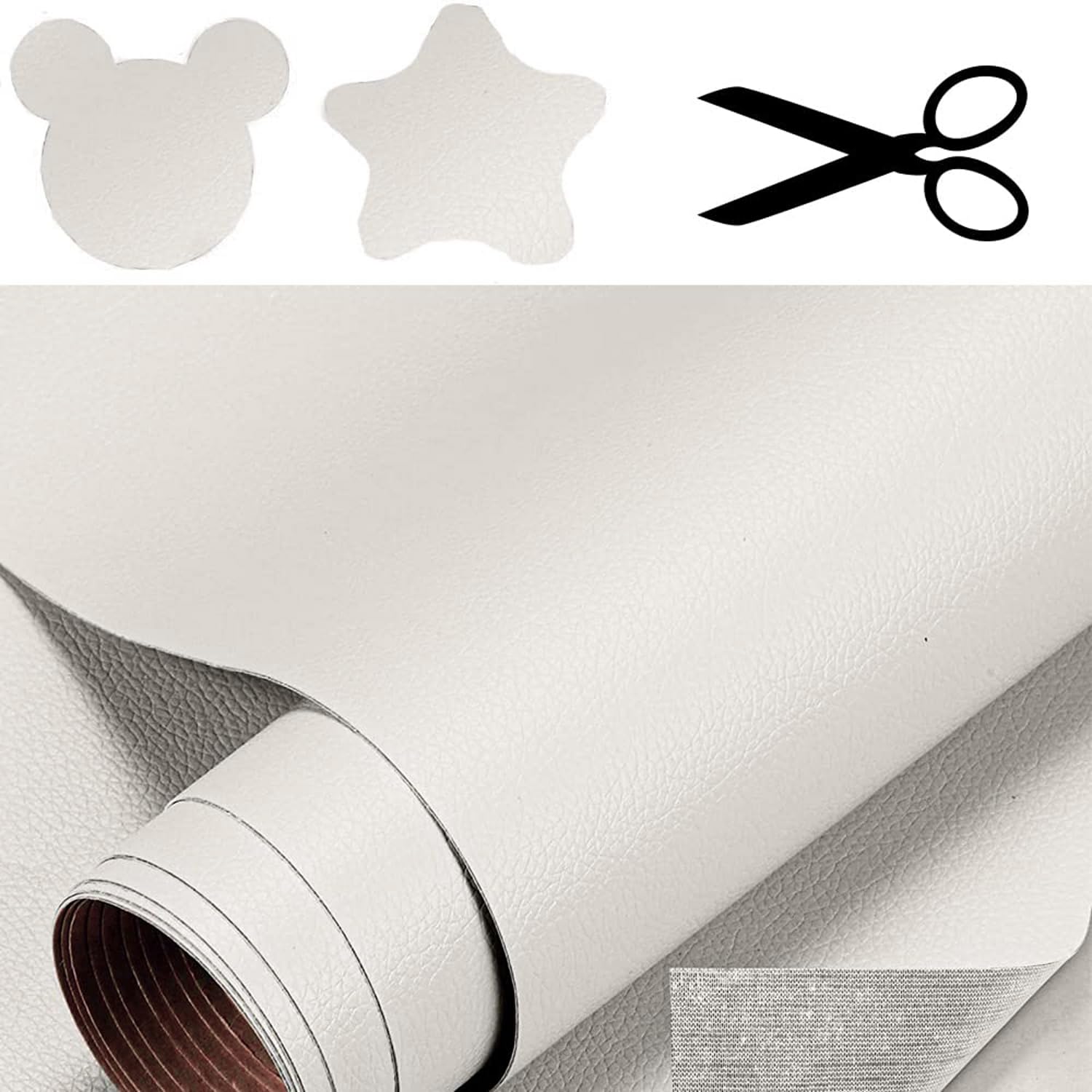 Pelle Adesiva Per Riparazioni - 60x137 Cm, PU Bianco Latte, Autoadesiva - Foto 4