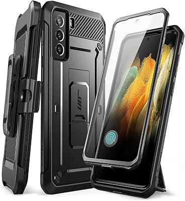 SUPCASE Unicorn Beetle Pro Series Case Designed for Samsung Galaxy S21 FE 5G (2022 Release), Full-Body Dual Layer Rugged Holster & Kickstand Case with Built-in Screen Protector (Black)