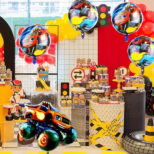 Miniatura 8 de 5 globos de película de aluminio Blaze and The Monster Machine Party de aluminio suministros de decoración para fiestas temáticas de camiones