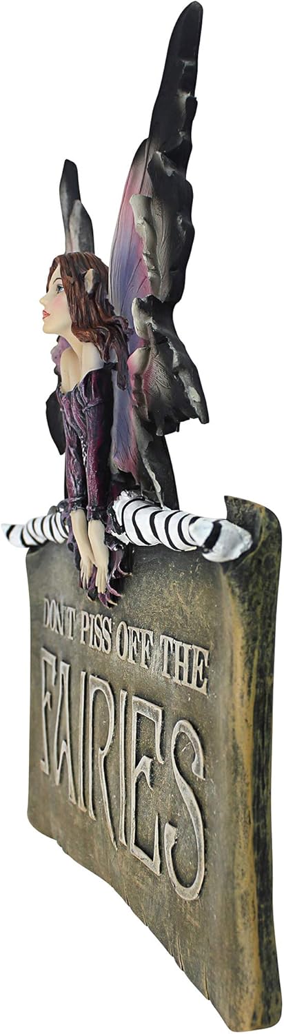 Design Toscano CL6564 The Fairies Wall Sculpture Plaque Sign, Full Color
