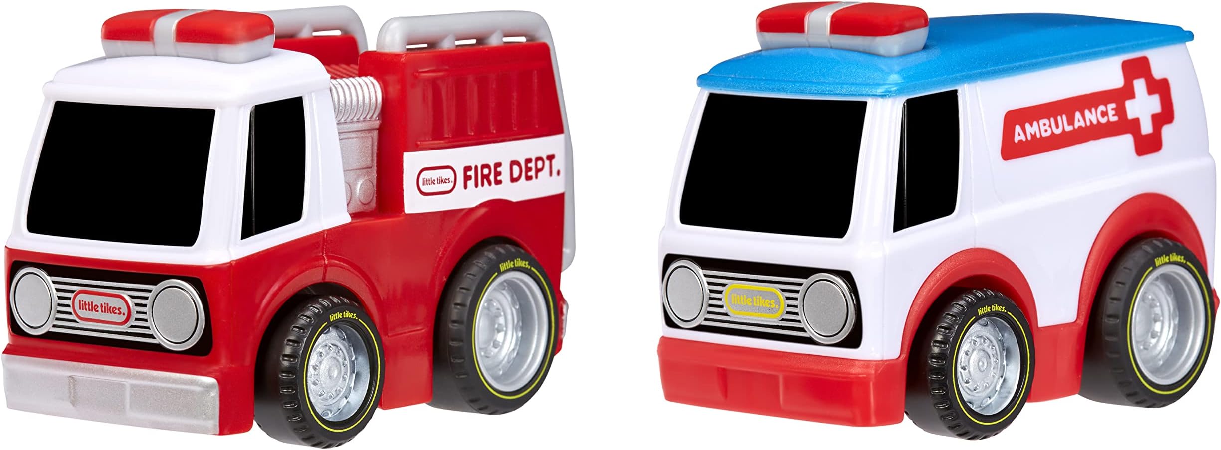 My First Cars Crazy Fast Cars - RACIN' RESPONDERS 2-PACK - Emergency Themed Pullback Toy Vehicles - Travels Up to 50ft / 15m - Realistic Design - Encourages Imagination - For Kids Ages 2+