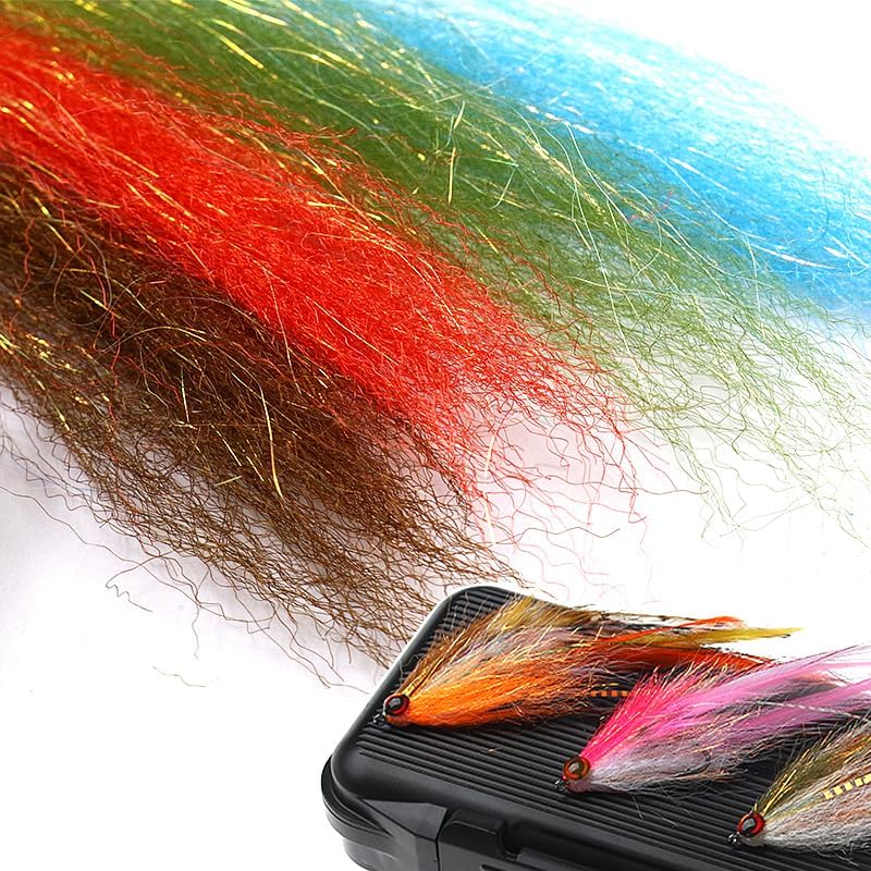 Flash Blend Slinky Fiber 8 Colors Crimped Synthetic Hair for Streamer Flies