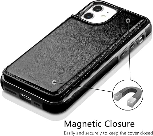 Miniatura 6 de Hoofur Funda para iPhone 11, de piel de primera calidad, con ranuras para tarjetas, a prueba de golpes, funda protectora para Apple iPhone 11 (6.1