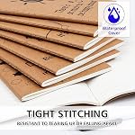 feela 8 Pack Cute Kraft Notebooks, 8 Designs Mini Pocket A6 Notebook Journal Notepad, Lined Small Motivation Blank Journal Bulk for Women Kids Students Gift School Supplies, 4.1X5.8 in, 80 Pages