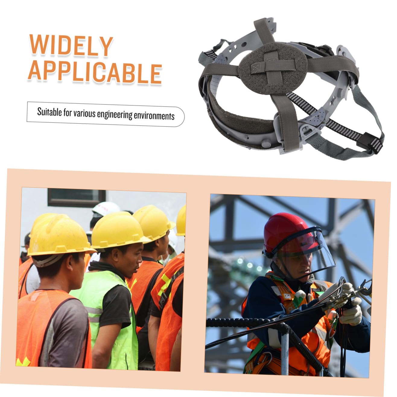 NUOBESTY Seguridad Suspensión Casco de Reemplazo Puntos Accesorio Transpirable Casco de Protección