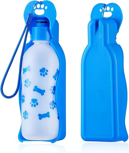 ANPETBEST Botella de agua para perros de 11 onzas, dispensador portátil de 22 onzas, botella de agua de viaje para perros y gatos, pequeño A (11