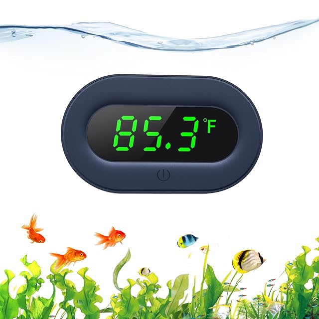 PAIZOO Aquarium Thermometer Digital LED Display Fish Tank Thermometer Stick On Highly Accurate to 0 9 Wireless Temperature
