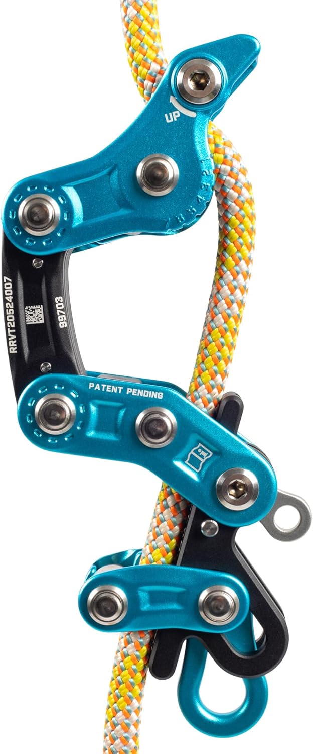 Notch Rope Runner Vertec Ultimate Climbing & Work Positioning Device, Tool-Free Adjustability, Midline Attachable, Use with Lines 11-12.9mm (99703)