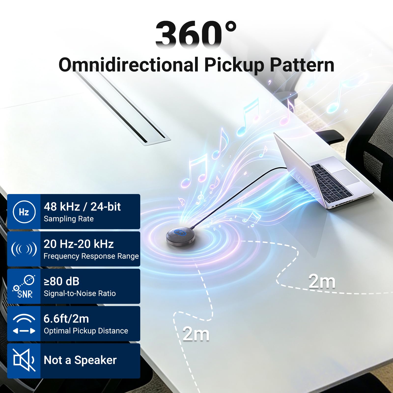 NEEWER Micro à Condensateur de Bureau Omnidirectionnel USB UM04 IA, Gris