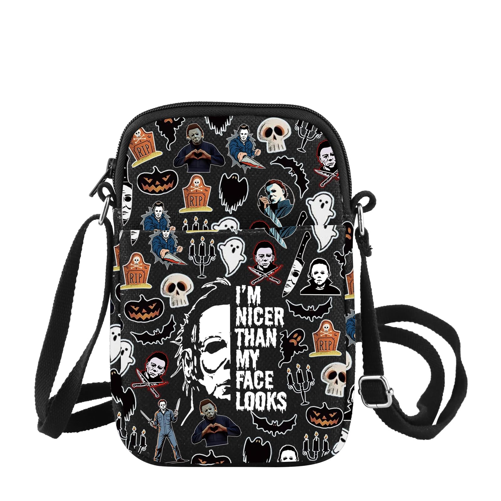Scary Halloween Inspire Crossbody Bag Horror Movie Lover Gift Michael Scary Movie Merchandise Myers Killer Gift