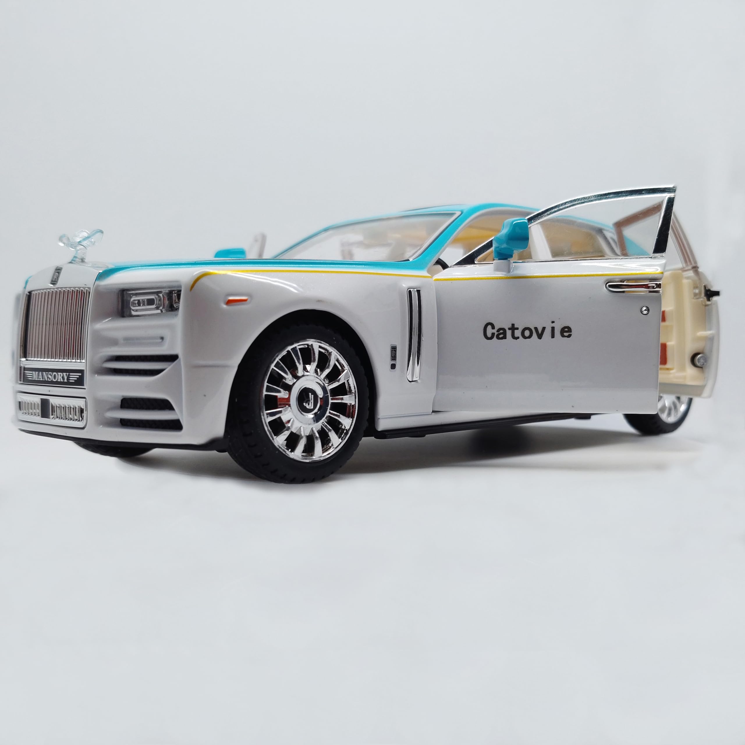 Amazon.com: Toy Car Rolls-Royce 1/24 Blue Phantom Alloy