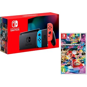 Nintendo Switch Konsole 32Gb Neon-Rot/Neon-Blau + Mario Kart 8 Deluxe