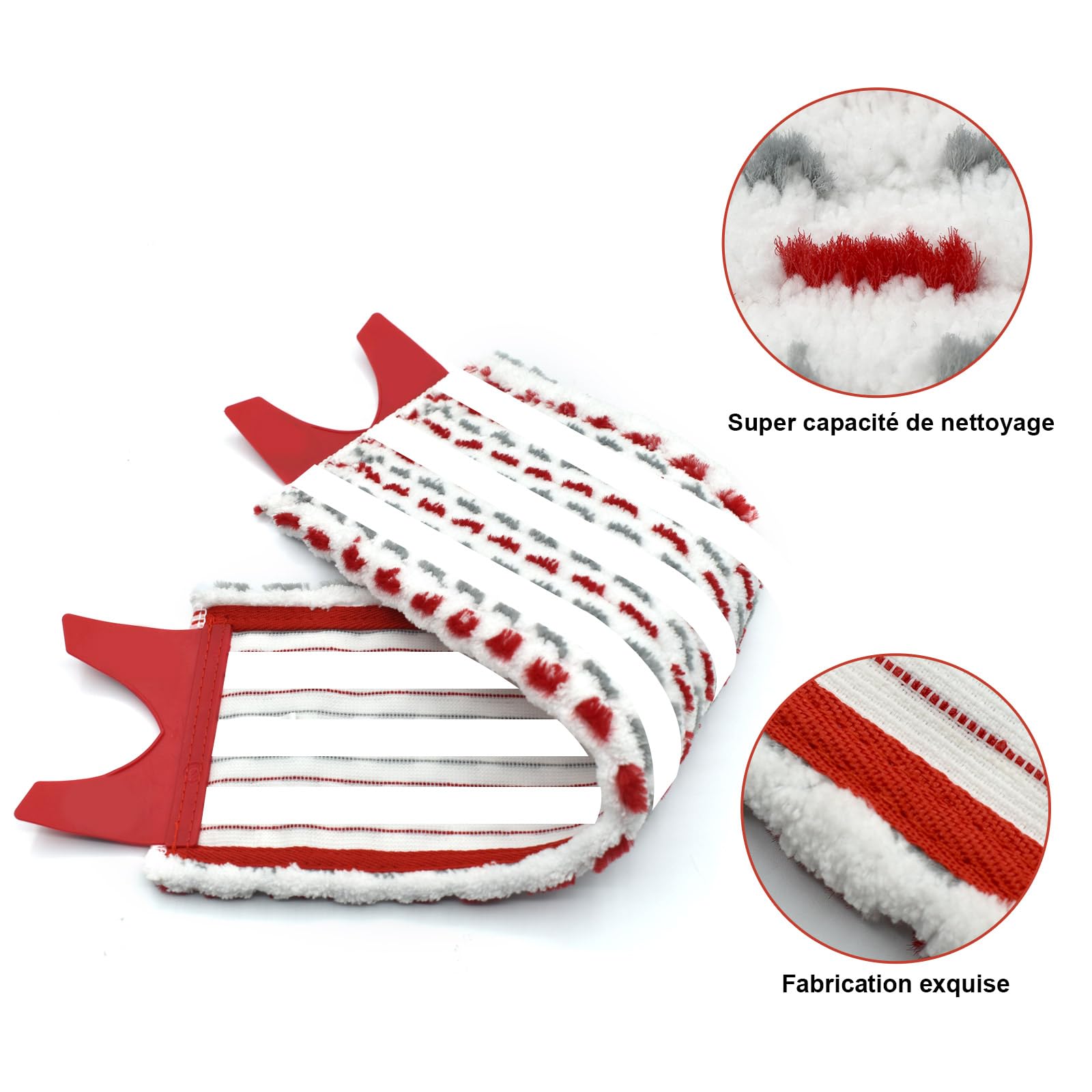 DLAIMI 3 Pièces pour Vileda UltraMax XL Balai Serpillière Recharge Kit, Housse de Coussin de vadrouille Ultra Large en Microfibre pour Tous Les sols durs pour Machine à Laver