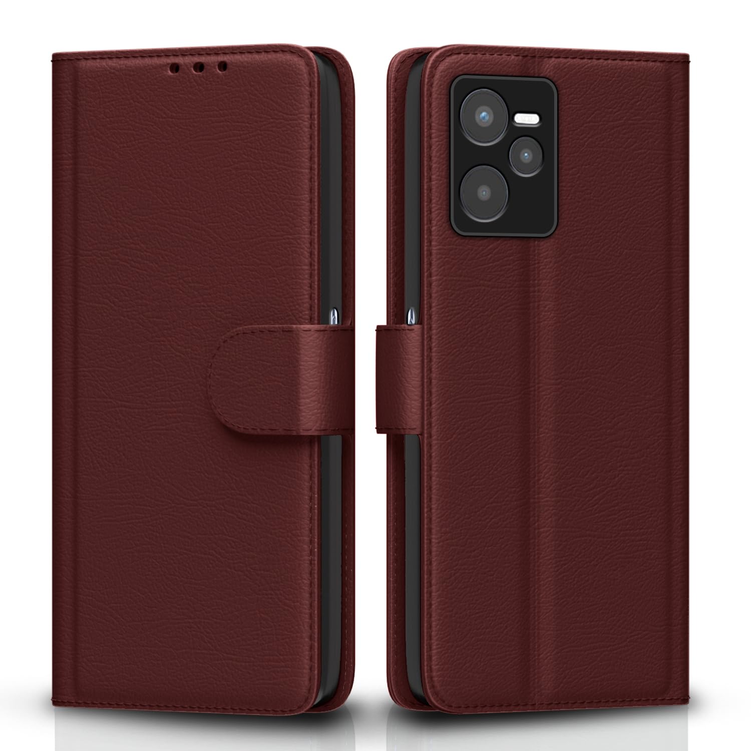 Realme C35 Flip Cover - Leather Wallet Stand -1