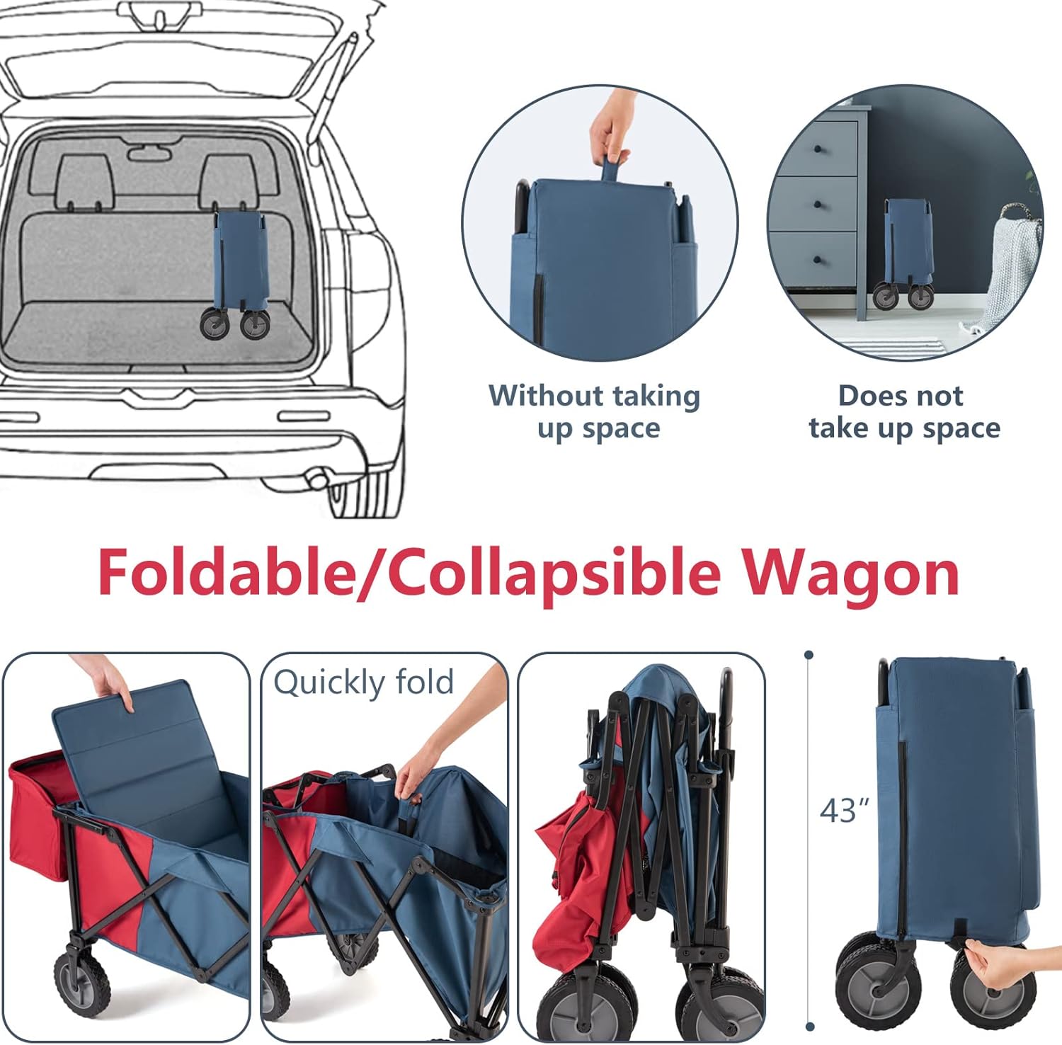 Buy Macwell Wagons Carts Heavy Duty Foldable 300lbs with Removable
