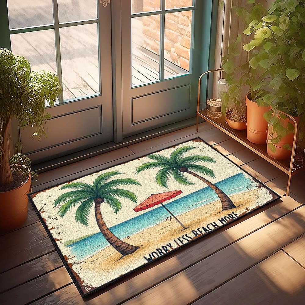 Paillasson Home Sweet Home 65x90cm pour un accueil estival esprit bord de mer