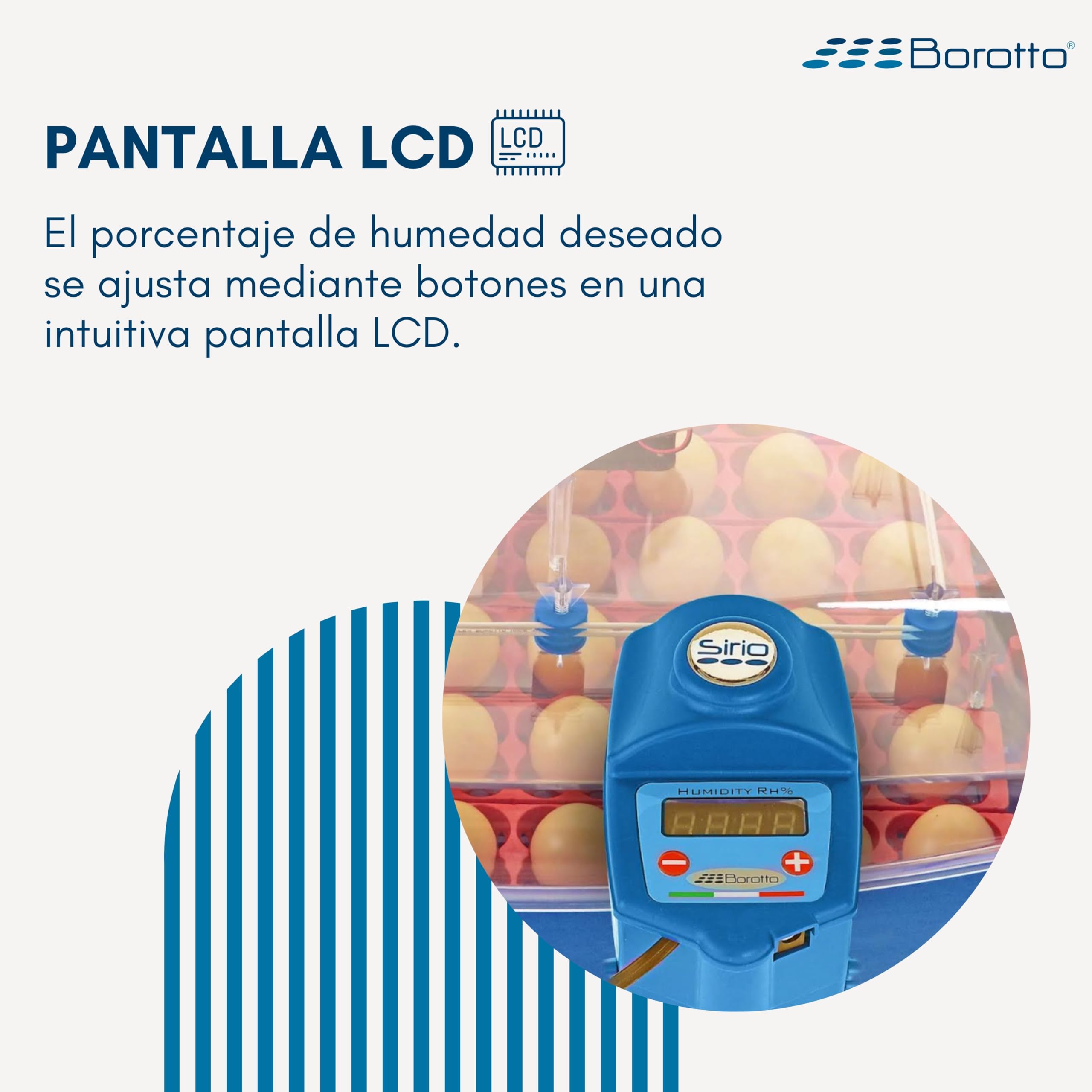 Borotto Sirio | Humidificador Profesional Patentado y Automático, con Evaporación Dinámica, Compatible con Todas las Incubadoras de Huevos | Fabricado en Italia