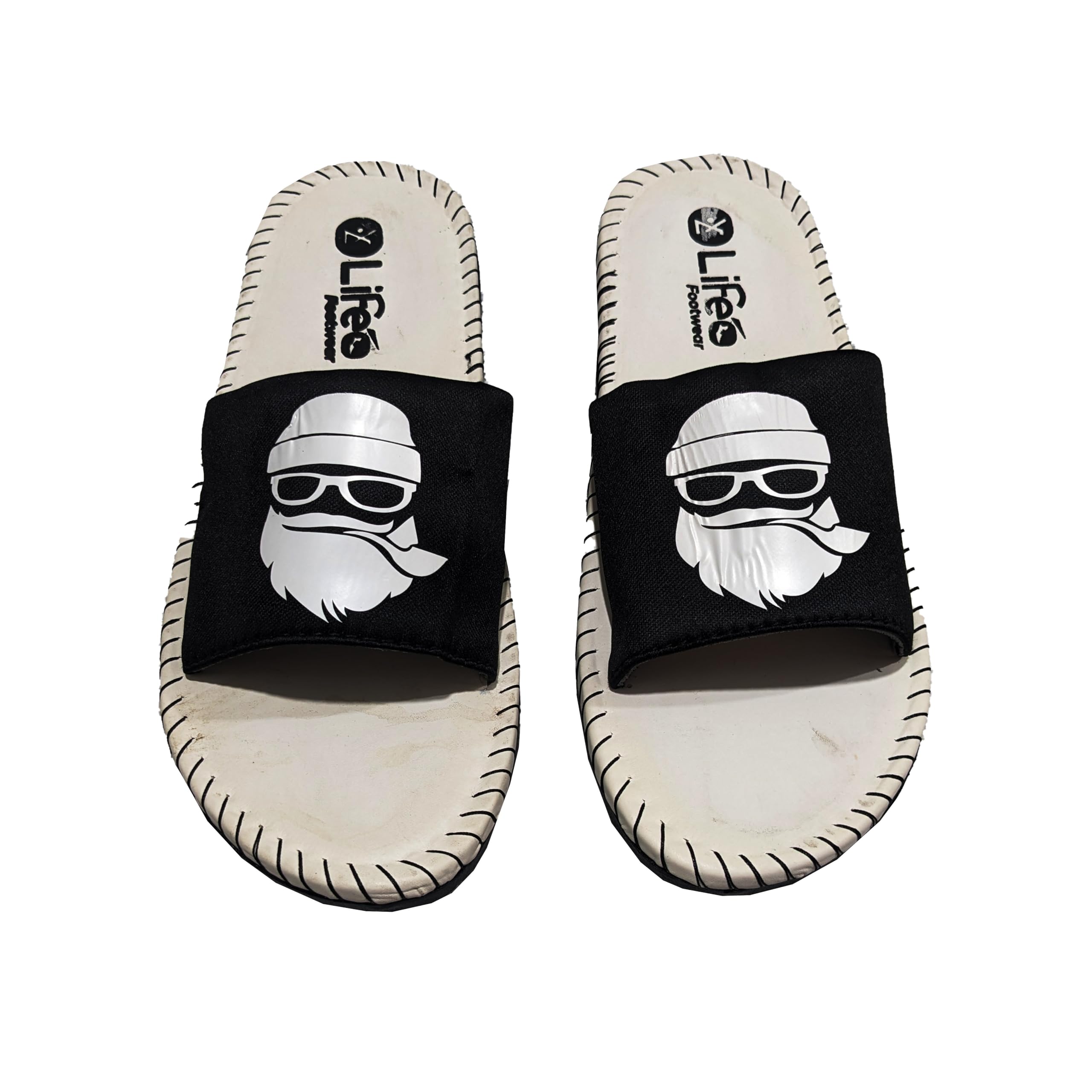 Men's Synthetic Leather Flip Flops | Comfortable & Durable Slip-On Sandals | Stylish Slippers for Beach, Travel, Outdoor & Casual Use White Colour (Size 7)-image-29