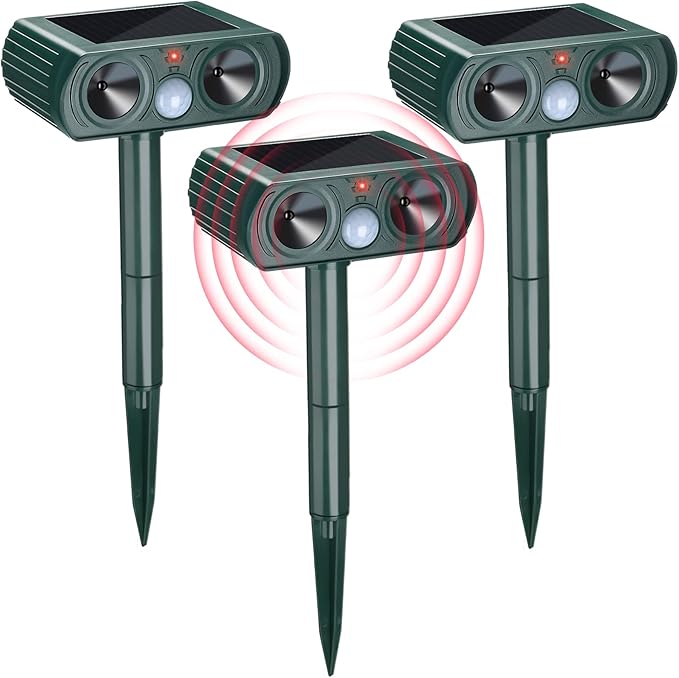 Ultrasonic Solar Animal Repeller Outdoor Cat Repellent with