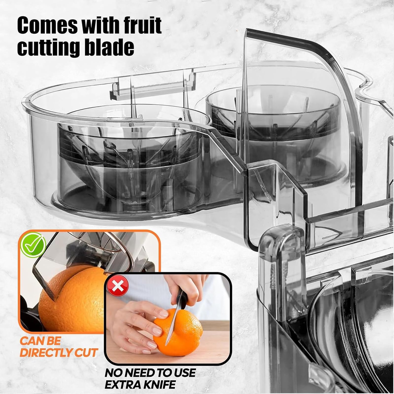 Exprimidor eléctrico de cítricos, exprimidor de naranjas de doble cabezal, rendimiento de zumo>90%, exprimidor portátil para limón, pomelo, alto rendimiento de zumo, funcionamiento con un solo toque