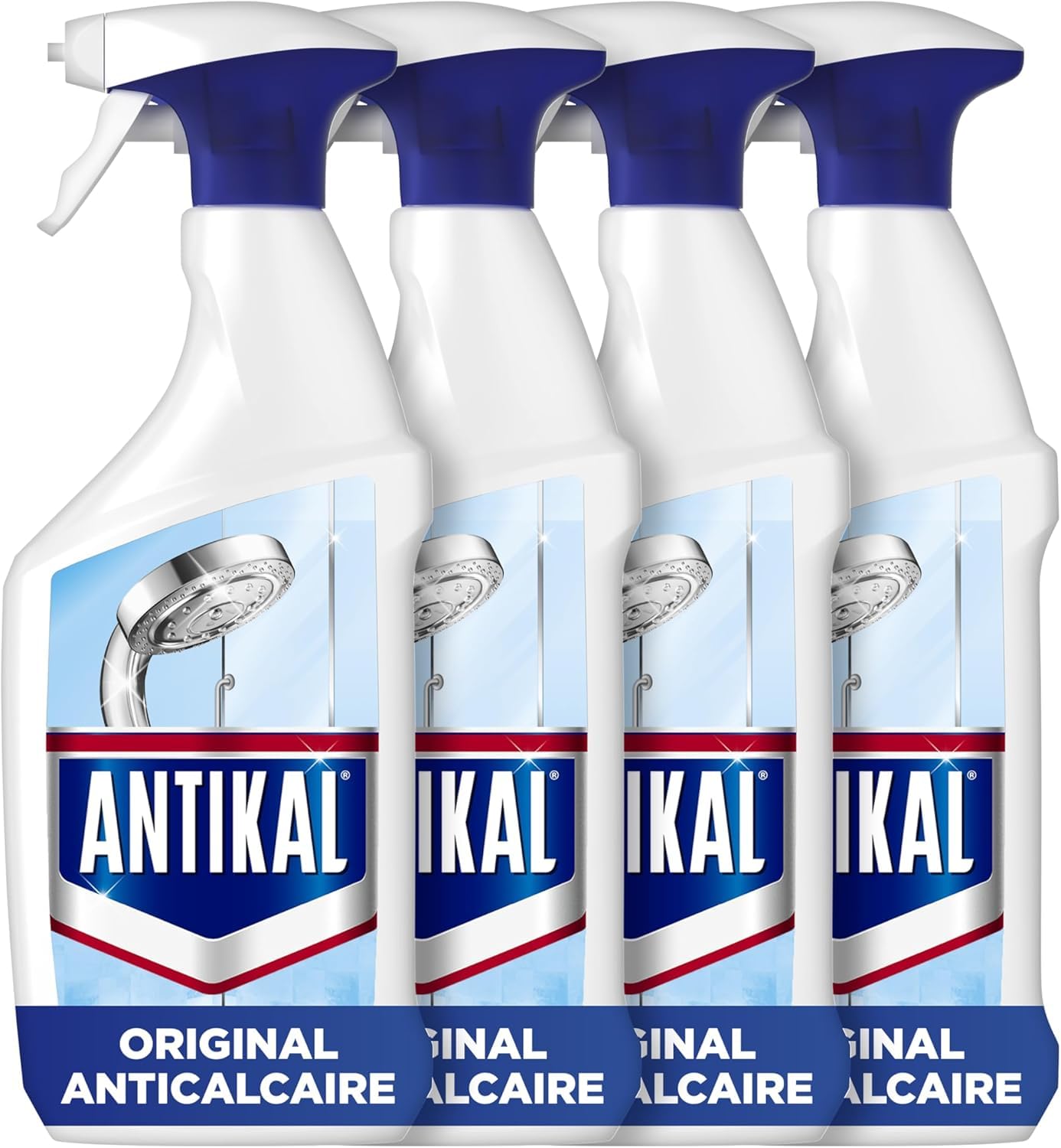 Antikal Original Spray Anti-Calcaire 700ml x 4 | Technologie anti-gouttes. Élimine Jusqu’à 99.99% Du Calcaire