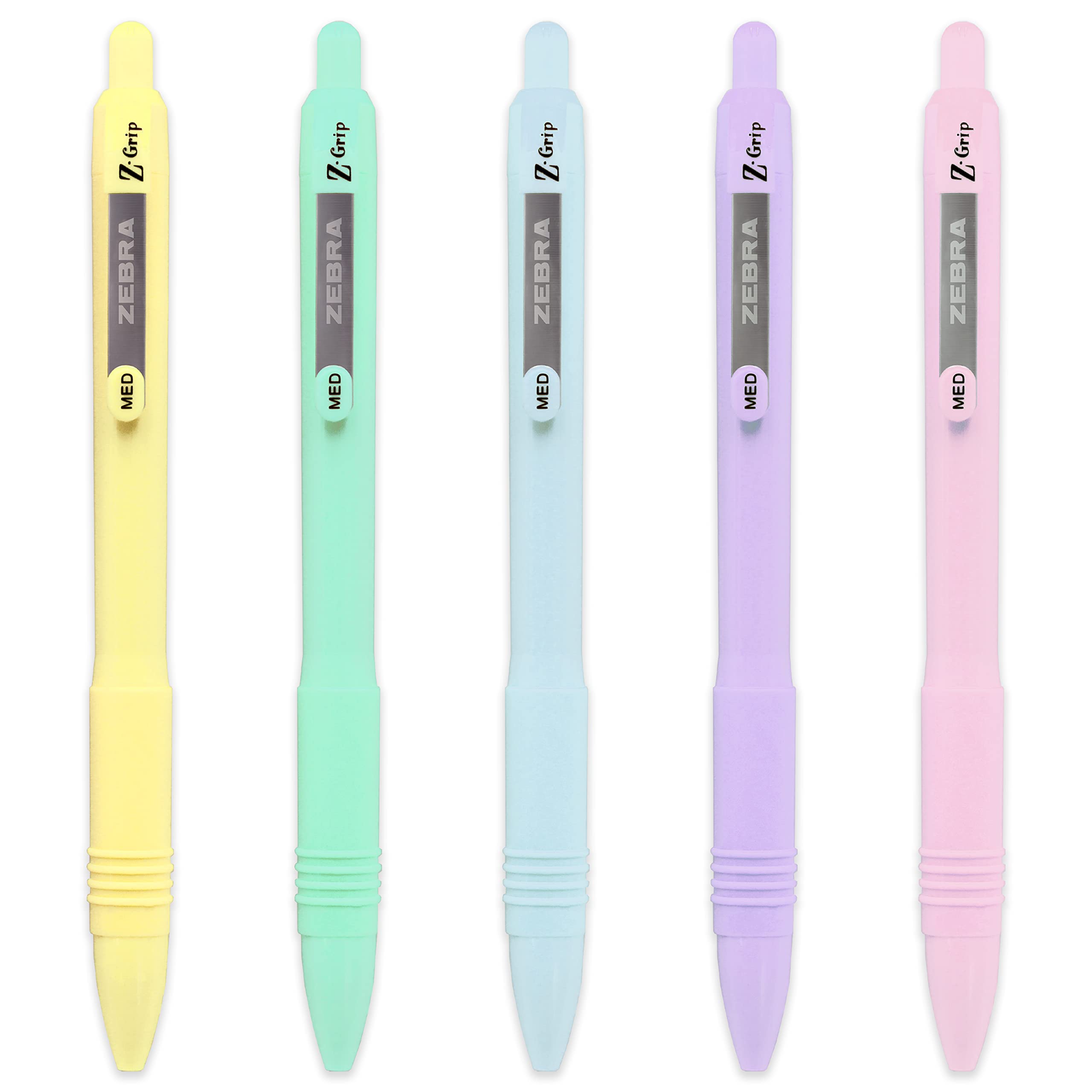 Zebra Pen Z-Grip Penna A Sfera | Confezione 6 Pezzi, Impugnatura In Gomma, Nero
