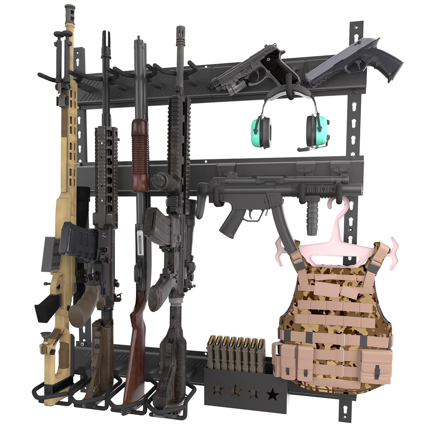 Buy OSIEWEN Racks for Wall, DIY Adjustable Heavy Duty Steel Indoor Rack, Rack Wall with 4 Sets