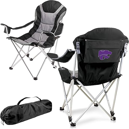 Miniatura 22 de Picnic TIME NCAA Arkansas Razorbacks Reclining Camp Chair - Beach Chair for Adults - Sports Chair with Carry Bag Azul marino con detalles